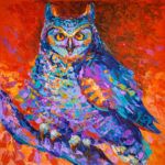 Barbara Meikle, Your Inner Owl, oil, 24 x 24.