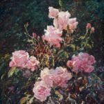 Alan Wolton, Roses, oil, 30 x 28.