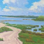 Chuck Rawle, Copano Bay, oil, 10 x 20.