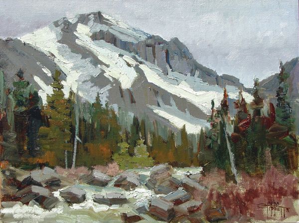Linda Tippetts, Rocky Mountain, oil, 11 x 14.