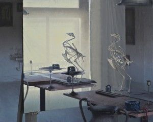 Daniel Sprick, Bird and Mirror, oil, 30 x 24. 