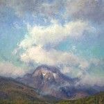 Kim Casebeer, Cumulus Over Jenny Lake, oil, 40 x 30.