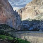 David Caton, Boquillas Canyon, Afternoon, Big Bend, oil, 48 x 54.