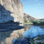 David Caton, Boquillas Canyon, Downstream, Big Bend, oil, 48 x 48.