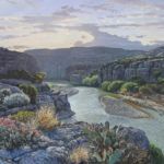 David Caton, Hot Springs Canyon #6, Big Bend, oil, 48 x 54.