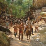 Robert Griffing, Cherokee Caravan, oil, 30 x 50.