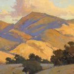 Paul Kratter, Mount Diablo, Golden Hour, oil, 6 x 12.