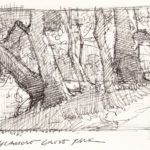Paul Kratter, Sycamore Grove Park, sketch.