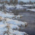 Aaron Schuerr, Winter Waters, pastel, 18 x 14.