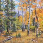 Aaron Schuerr, Yellowstone Aspen Grove, pastel, 19 x 22.