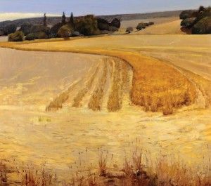 Peter Campbell, Field of Gold, oil, 34 x 38.