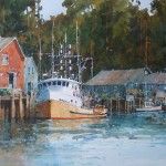 Ian Ramsay, Noyo River Afternoon, watercolor, 9 x 12.