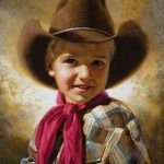 Alfredo Rodriguez, The Little Cowboy, oil, 14 x 11.