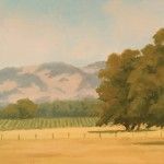 Phil Wright, Along Highway 46, oil, 12 x 24.
