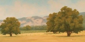 Phil Wright, Along Highway 46, oil, 12 x 24.