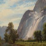 Albert Bierstadt, Yosemite Valley Looking Toward Cathedral Rocks, oil, 20 x 28. Estimate: $150,000-$250,000.