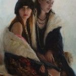 Michelle Dunaway, The Daughters of Jane Seymour, oil, 30 x 20.