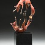 Laurel Peterson Gregory, Rambunction, bronze, 17 x 8 x 5.