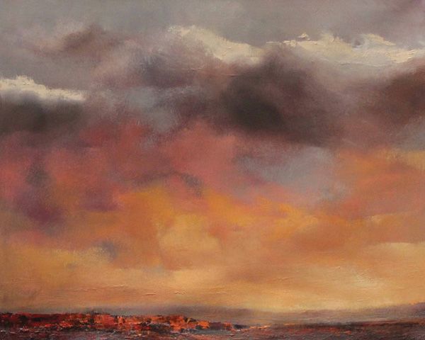 Albert Scharf, Rising Spirits at Black Mesa 924, oil, 24 x 30.