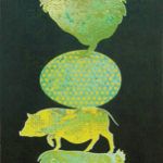 Andrew Denman, Green Eggs & Ham, acrylic, 24 x 6.