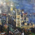 Mark Laguë, London Parliament, oil, 40 x 60.