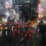 Mark Laguë, New York City Night, oil, 36 x 48.