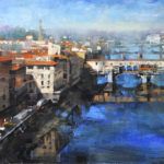 Mark Laguë, Ponte Vecchio Light, oil, 18 x 24.