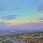 Melanie Thompson, Shrub-Steppe Sunset, oil, 18 x 24.