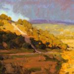 Bill Gallen, Rain in the Foothills, oil, 10 x 15.