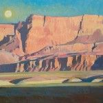 Ray Roberts, Echo Cliffs Moonrise, oil, 20 x 30.