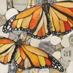 Britt Freda, Monarch Butterflies, acrylic/graphite, 12 x 12.