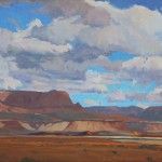 G. Russell Case, Arizona Skies, oil, 16 x 20.