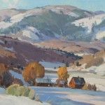 G. Russell Case, Winter Hills, oil, 11 x 14.