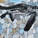 Britt Freda, Leatherback Sea Turtle, acrylic, 12 x 16.