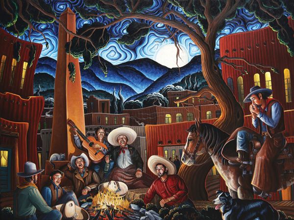 Kim Wiggins, Santa Fe Night, oil, 36 x 48.  