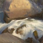 Devin Roberts, Leavenworth Along the Icicle River, oil, 24 x 30.