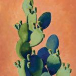 Caroline Korbell Carrington, Prickly Pear With Coral, oil, 30 x 22.