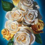 Dyana Hesson, La Corsage, Roses, oil, 50 x 40.