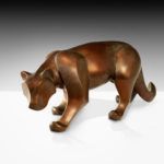 Michael Tatom, Large Cougar, bronze, 9 x 21 x 7.