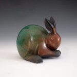 Michael Tatom, Praying Bunny, bronze, 4 x 3 x 2.