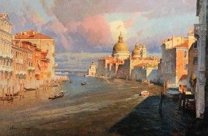 Calvin Liang, Venice, oil, 24 x 36.