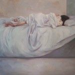 Young-Ji Cha, Afternoon Nap, oil, 24 x 24.