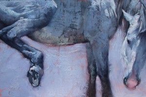 Jill Soukup, Blue Itch, oil, 20 x 30.