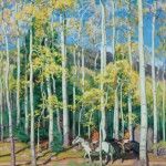 Towering Aspen, Rio Hondo Canyon, New Mexico by E. Martin Hennings, part of a major gift to the Eiteljorg Museum.