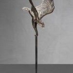 Les Perhacs, Osprey, bronze with fabricated bronze base, 16 x 7 x 4.