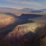 P.A. Nisbet, Taos Gorge, oil, 20 x 33.