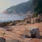 Michael Chesley Johnson, Toward Otter Point (Acadia National Park), oil, 16 x 20.