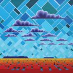 Gilmore Scott, Turquoise Stone Sky, acrylic, 30 x 40.