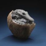 Steve Kestrel, Gator Egg, andesite fieldstone,17 x 18 x 13, collection of Dave & Mary Raynolds.