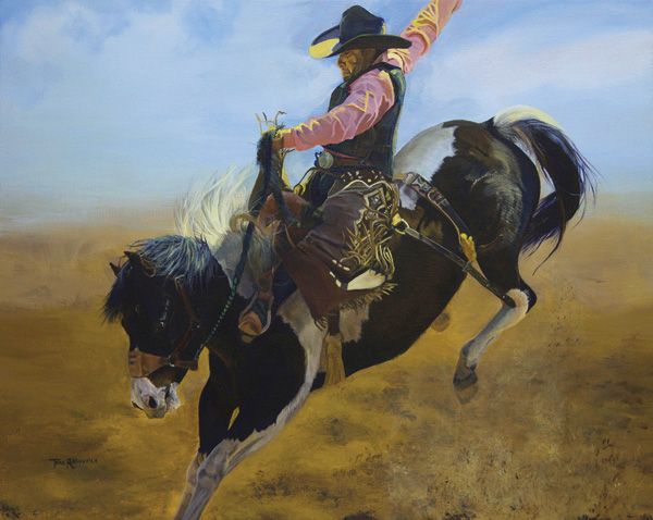 Tara Radosevich, Ride ’Em Cowboy, acrylic, 16 x 20.